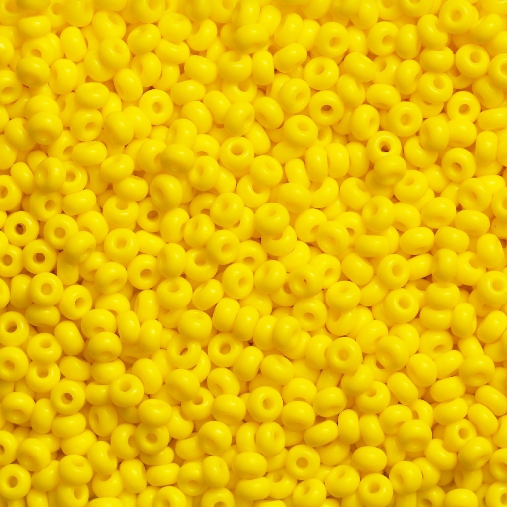 Rocaillesperle 9/0 - Gul Opak