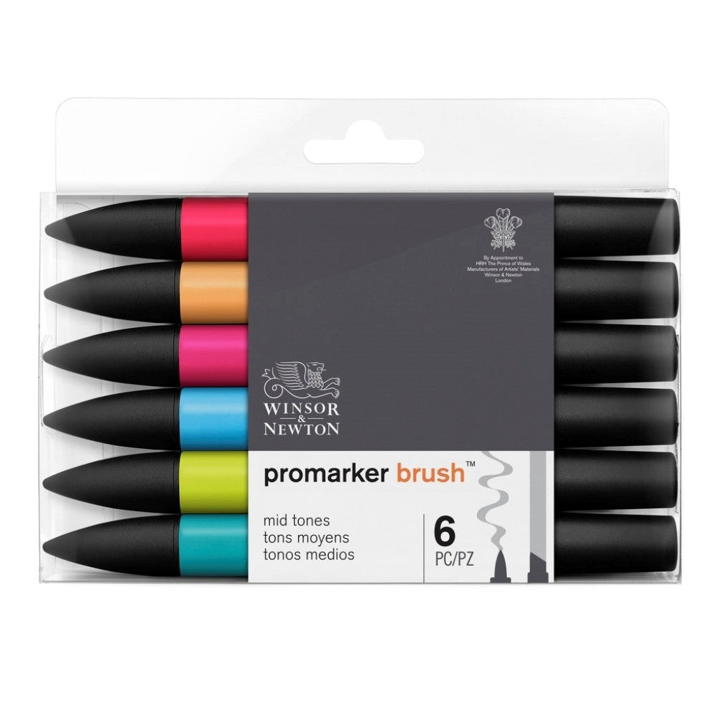 W&N - Promarker Brush - sett 6 Rich Tones