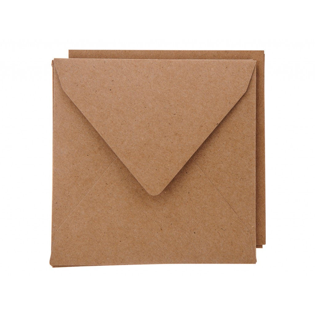 Staz Kort & Konvolutt - 16x16cm 10 stk - 20 Kraft