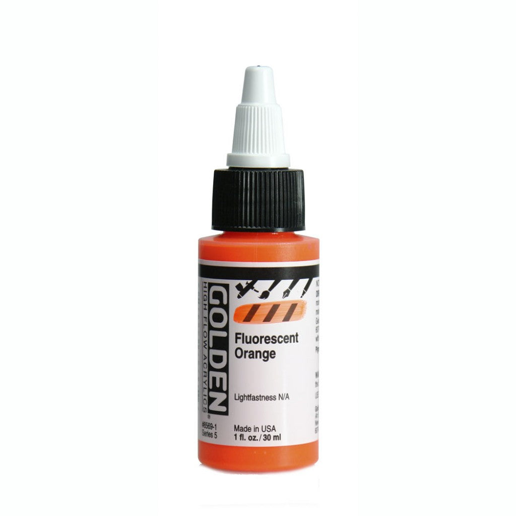 Golden High Flow Acrylics 30ml - Fluorescent Orange