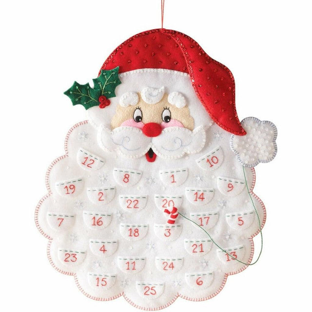 Adventskalender DIY i Filt - Santa´s Beard 35 x 46cm - HobbyHimmelen