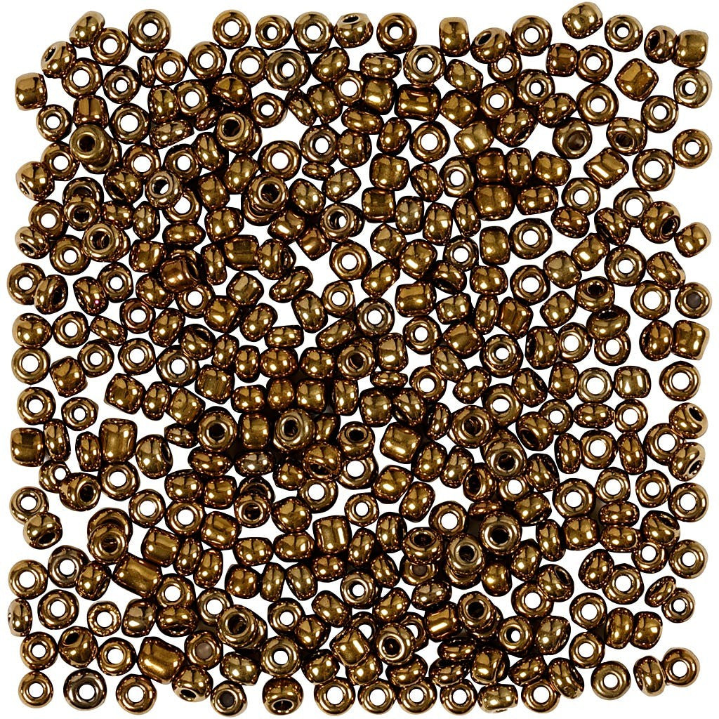 Rocaiperler 3 mm, 8/0, 25g - Bronze