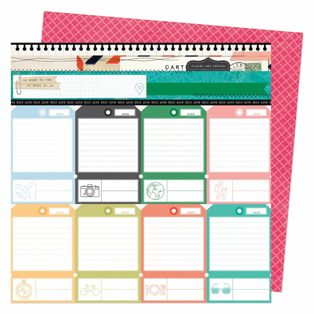 Vicki Boutin Where To Next Double-Sided Cardstock 12"X12"-Place Tag