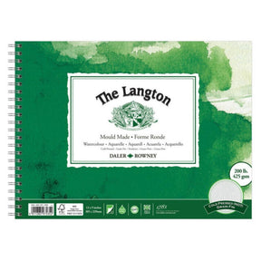 Akvarellpapir, Cold Pressed, Daler Rowney, The Langton - 12 ark 425 gr 30,5cm x 22,9cm - HobbyHimmelen