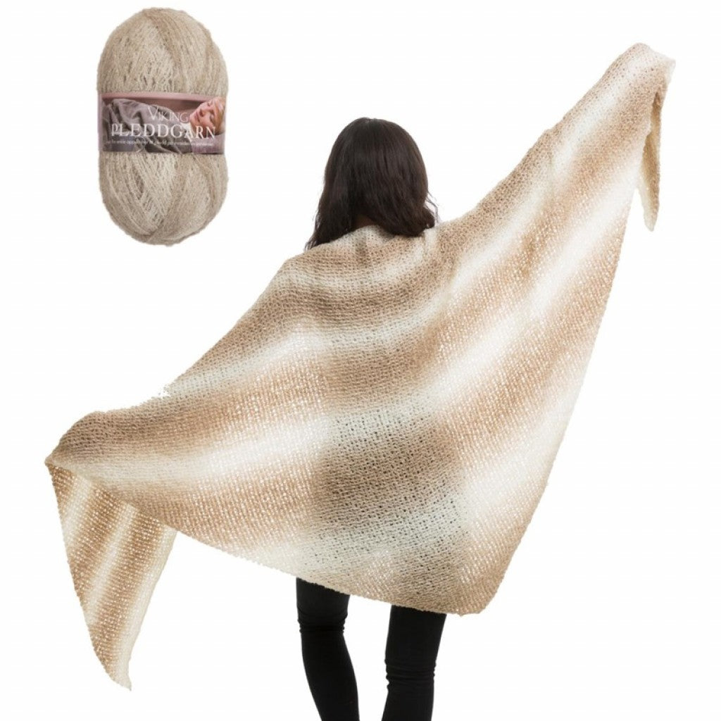 Pleddgarn - 708 Hvit/Beige