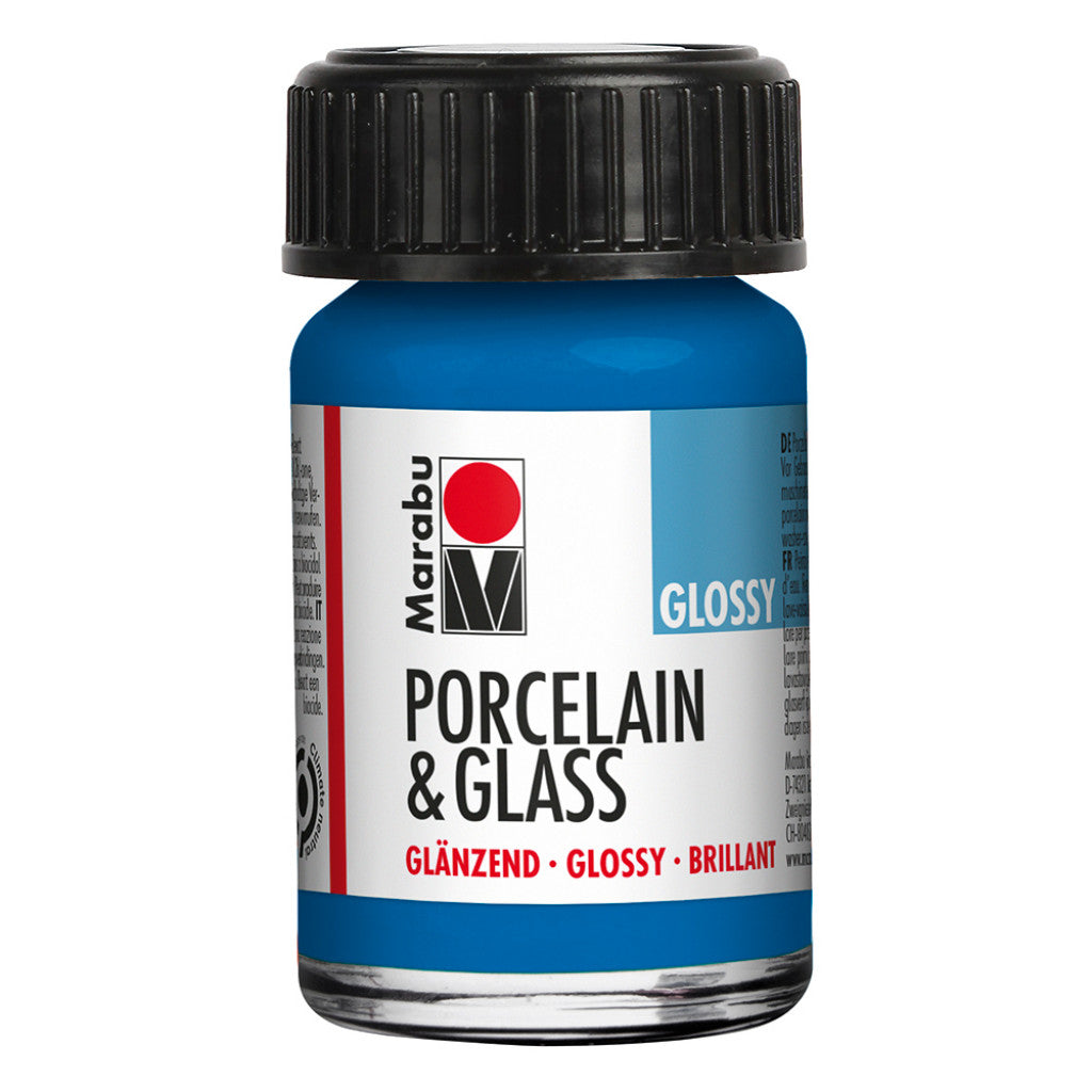 Marabu Porcelain & Glass Blank 15ml - 057 Gentian blå