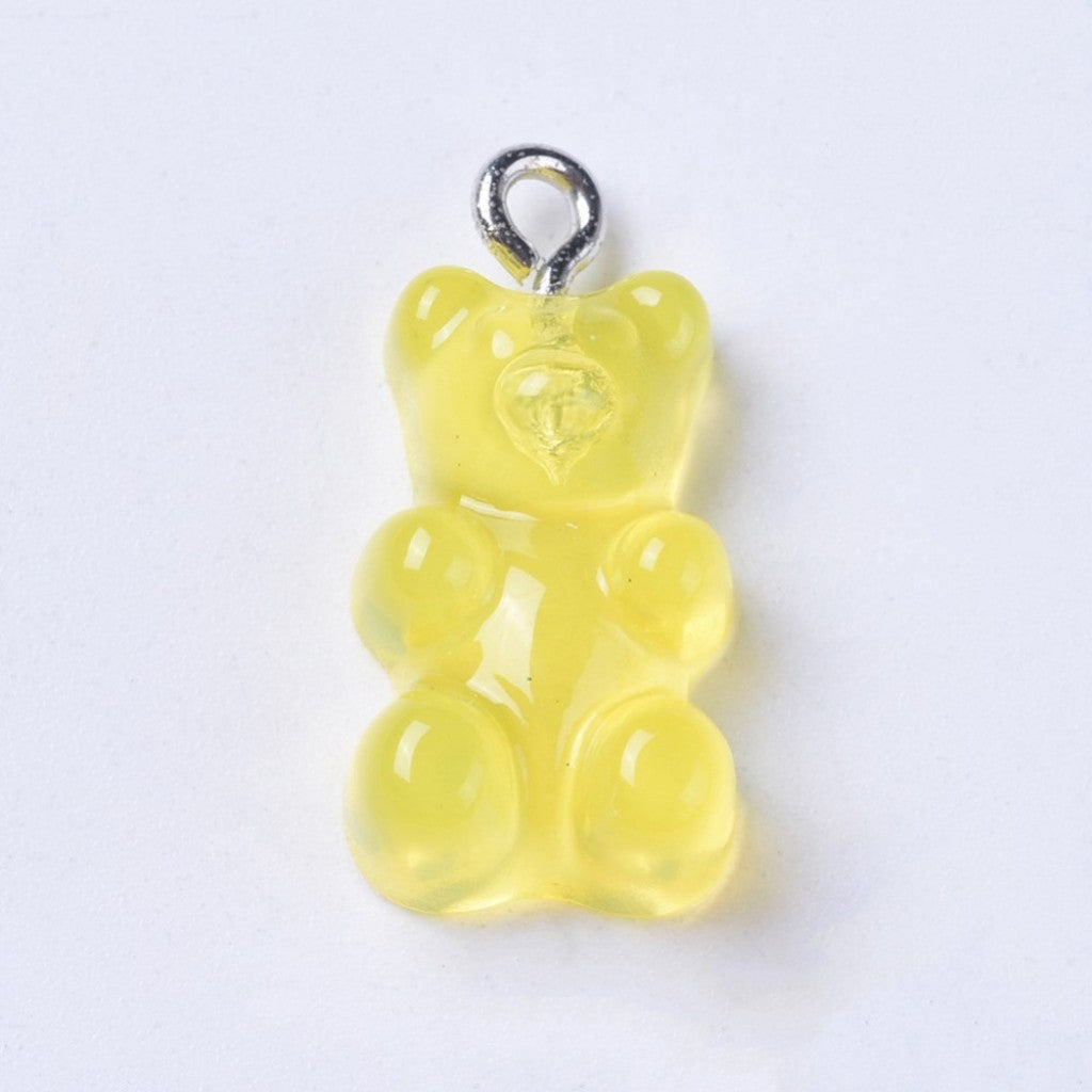 Gummy Bear Resin-Anheng, 21mm, 8stk - Gul