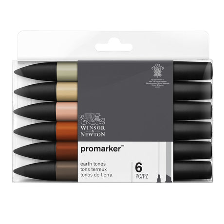 W&N Promarker-sett - 6 Earth Tones