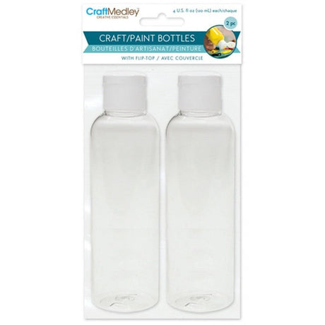 2 x Tomme flasker, 120ml med flip-top - HobbyHimmelen