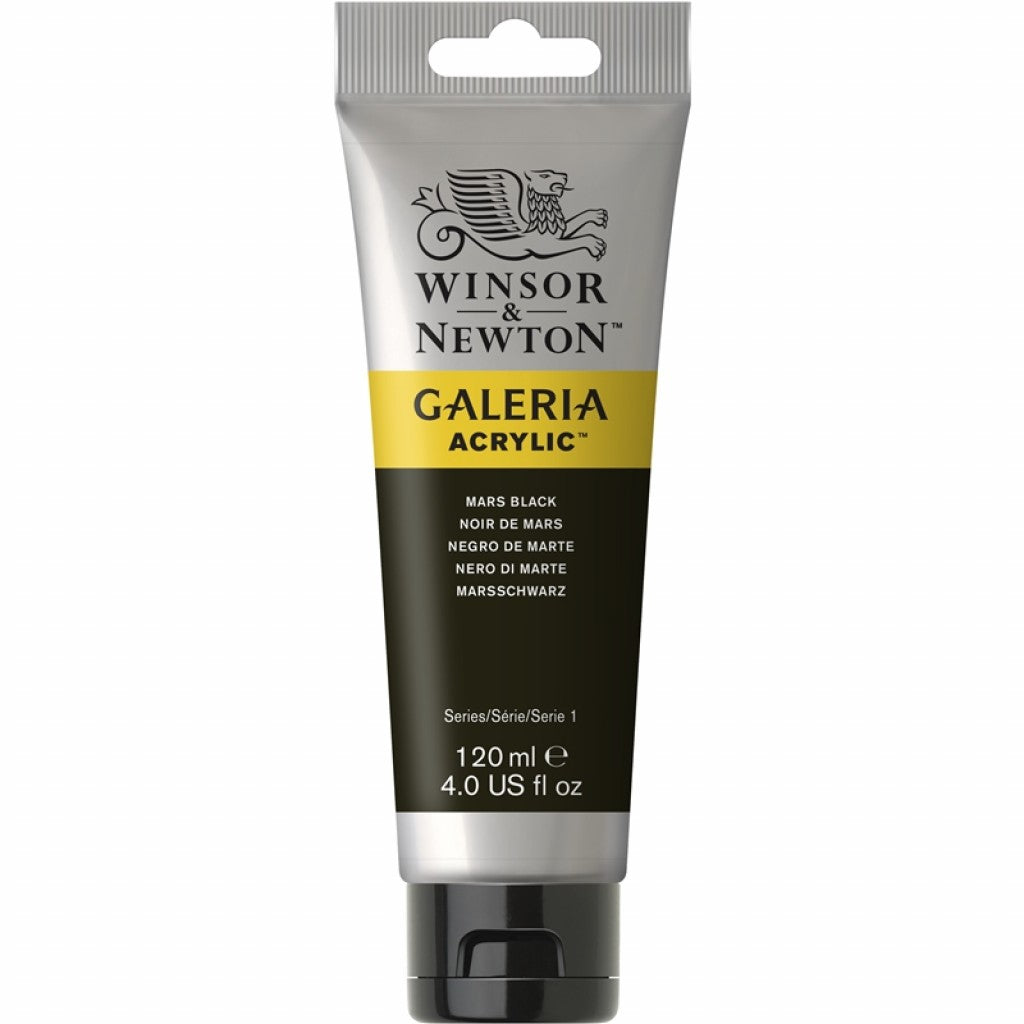 W&N - Galeria Acrylic 120ml - 386 Mars Black