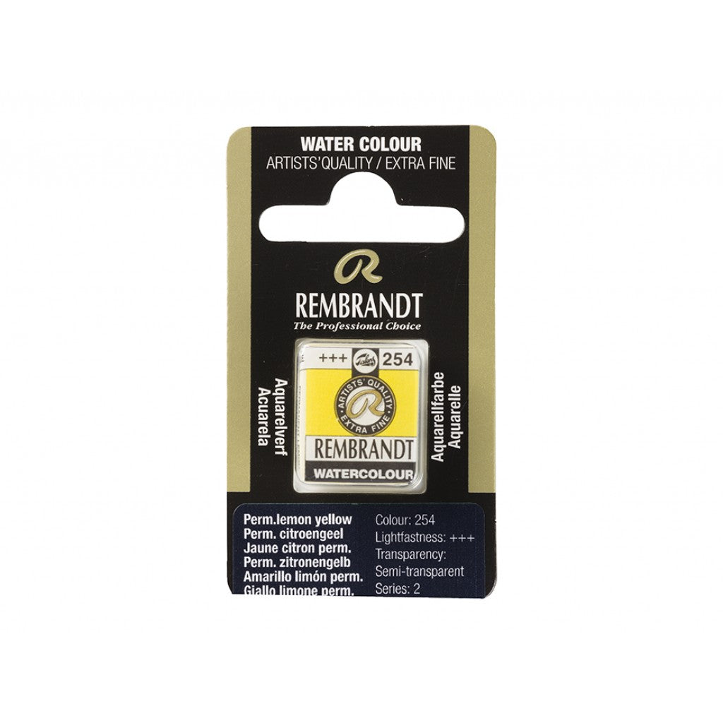 Rembrandt Akvarell Halfpan - Permanent Lemon Yellow 254