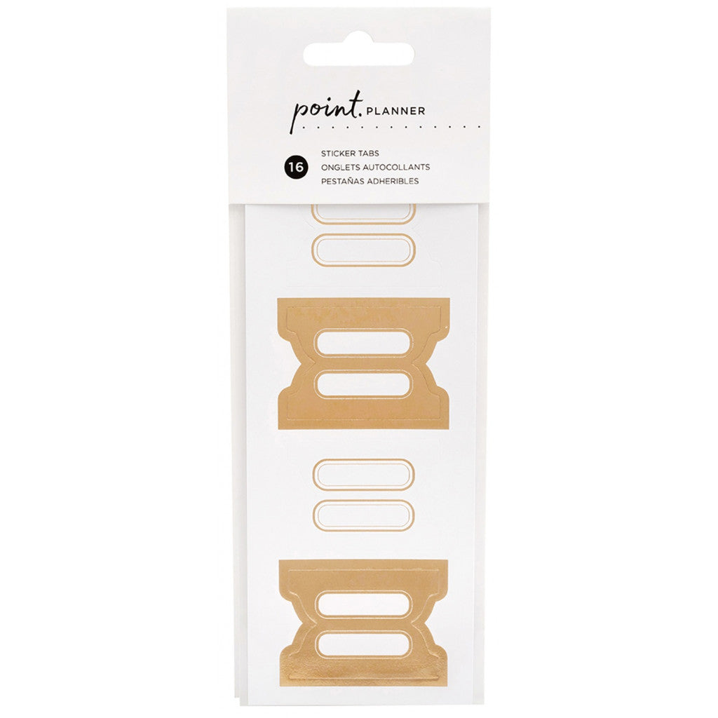 AC Point Planner Sticky Tabs 16stk - Gold Foil