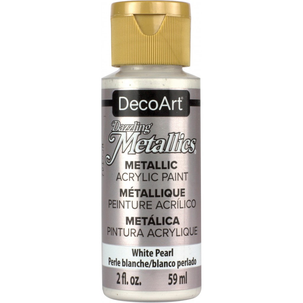 DecoArt - Dazzling Metallics Acrylic Paint 59ml - White Pearl