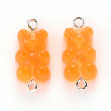 Gummy Bear Resin-Mellomledd, 25mm, 6stk - Moody Orange