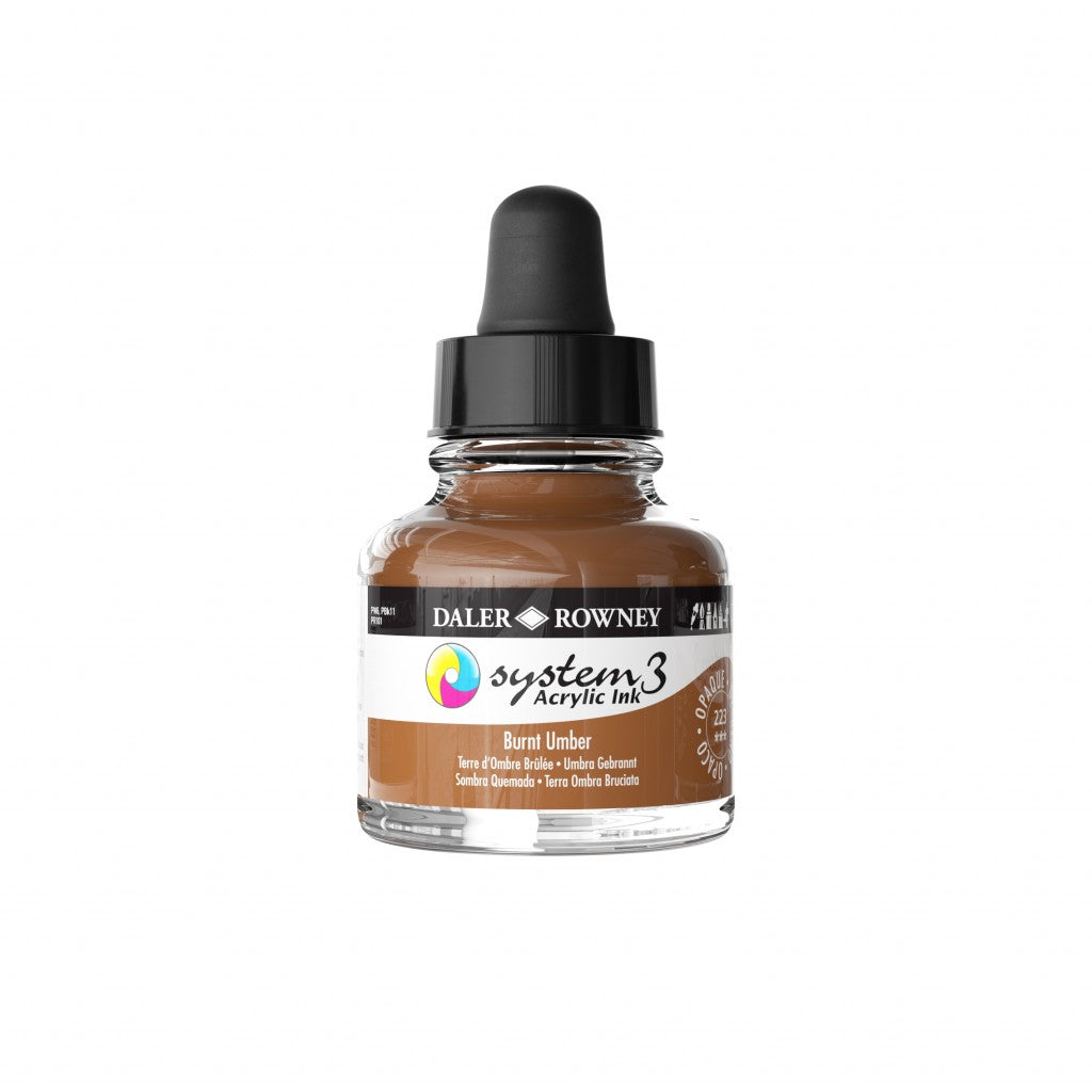 Daler Rowney - System3 Ink 29,5ml - 223 Burnt Umber