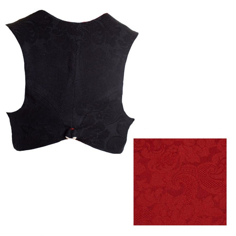 Materialpakke til Damevest, Vest Agder - Ulldamask Rød XS-L