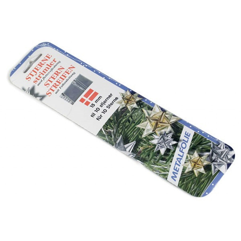 Stjernestrimler 15mm 40stk sølv