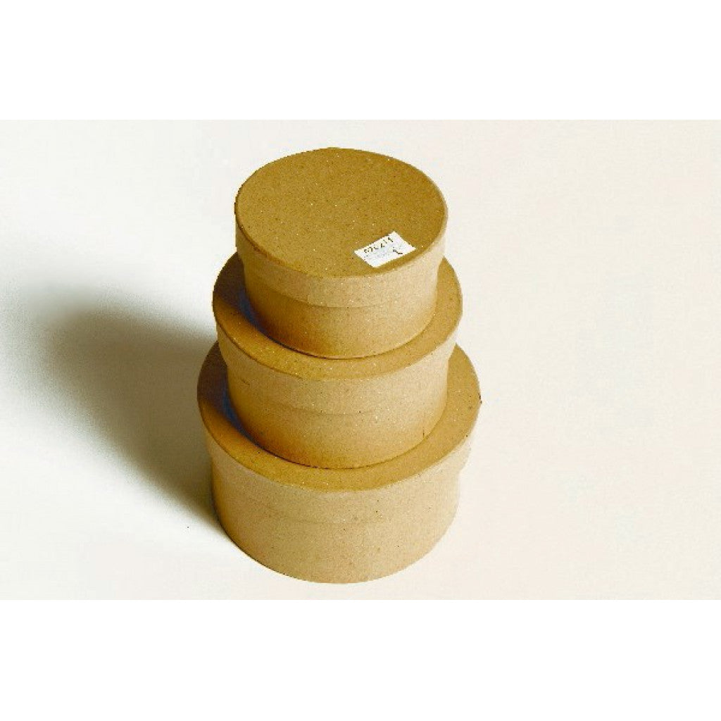 Pappbokser, 3stk - Rund