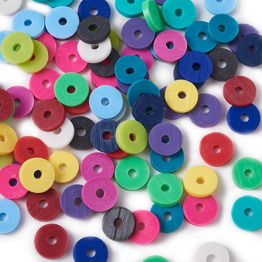 #1 Heishi Perlesett 6mm, 15 farger (3000 perler) - Urban Vibes - HobbyHimmelen