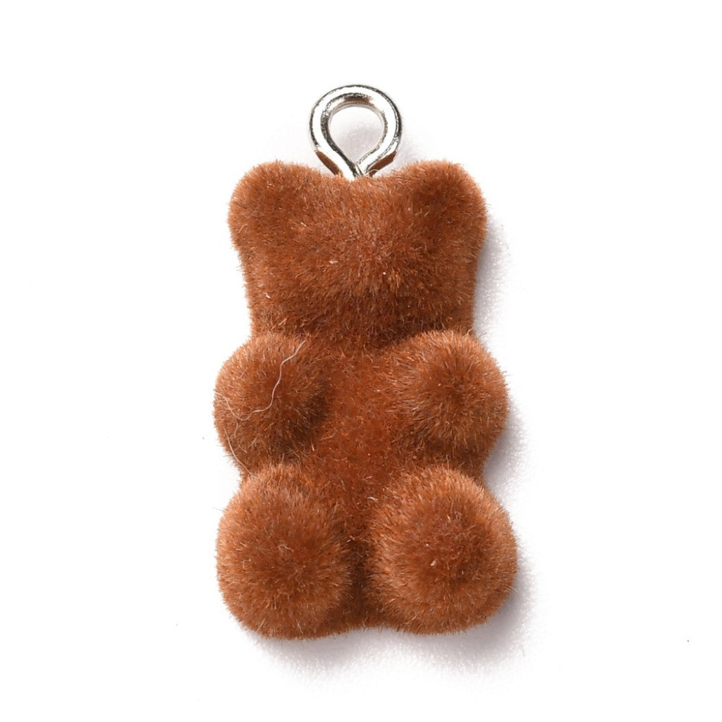 Gummy Bears, Resin-Anheng Velour, 2stk - Saddle Brown