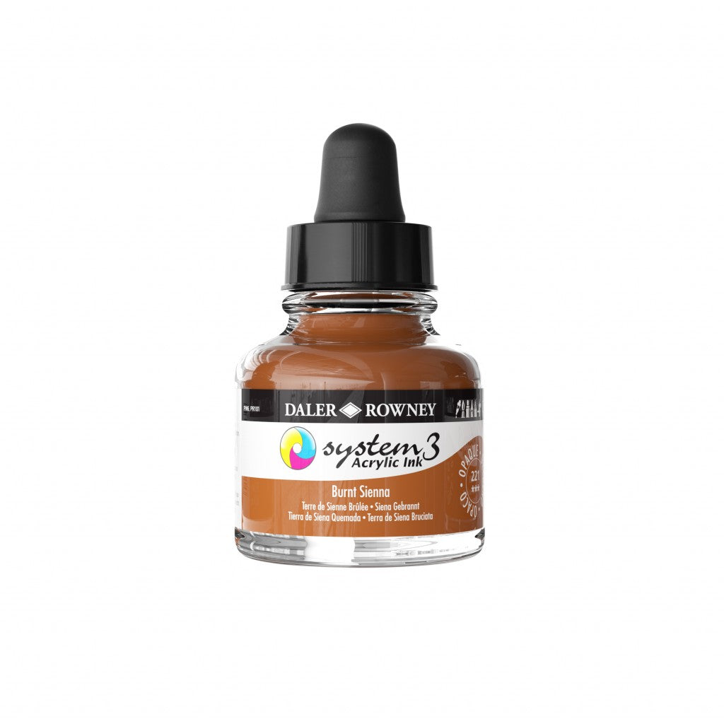 Daler Rowney - System3 Ink 29,5ml - 221 Burnt Sienna