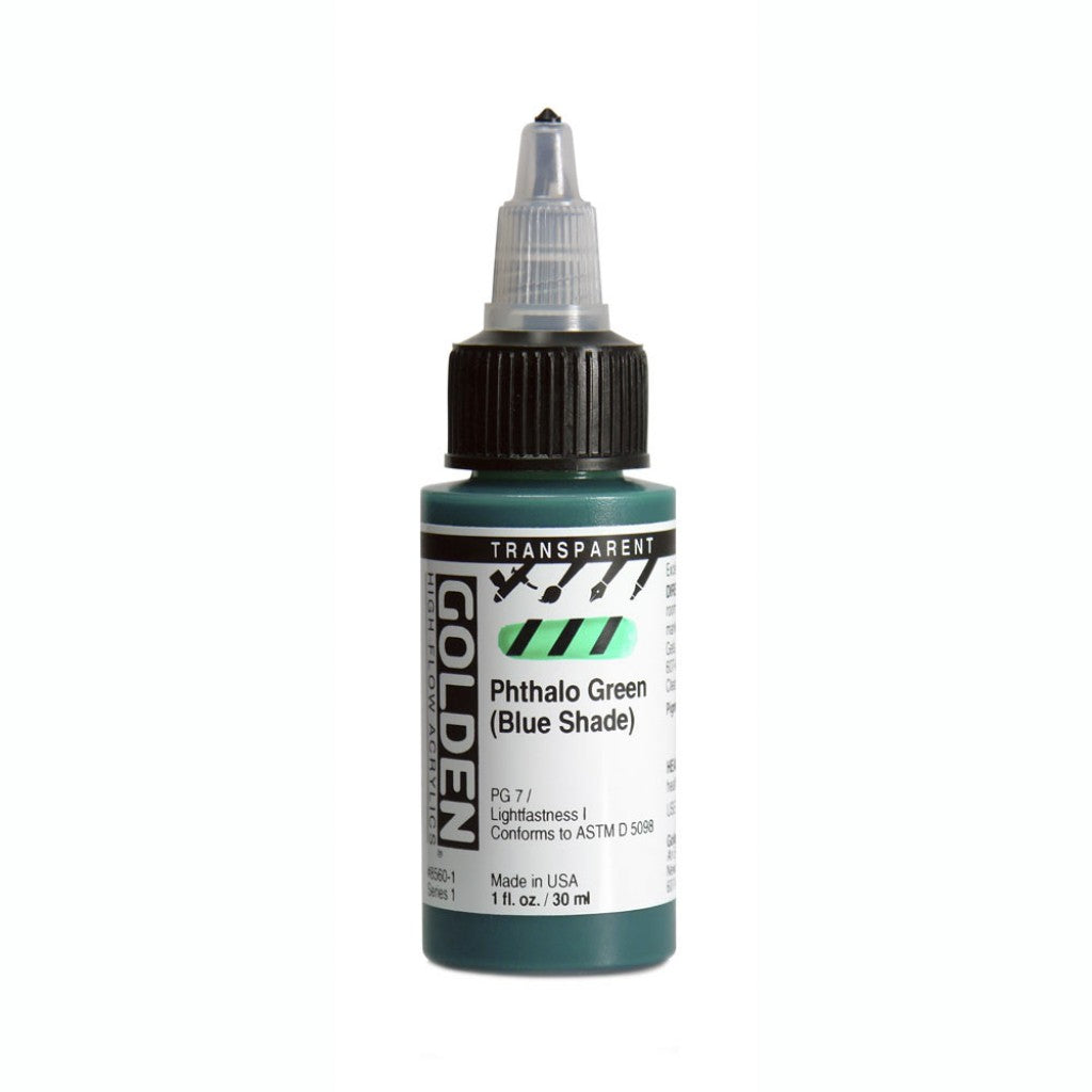 Golden High Flow Acrylics 30ml - Transp. Phthalo Green Blue