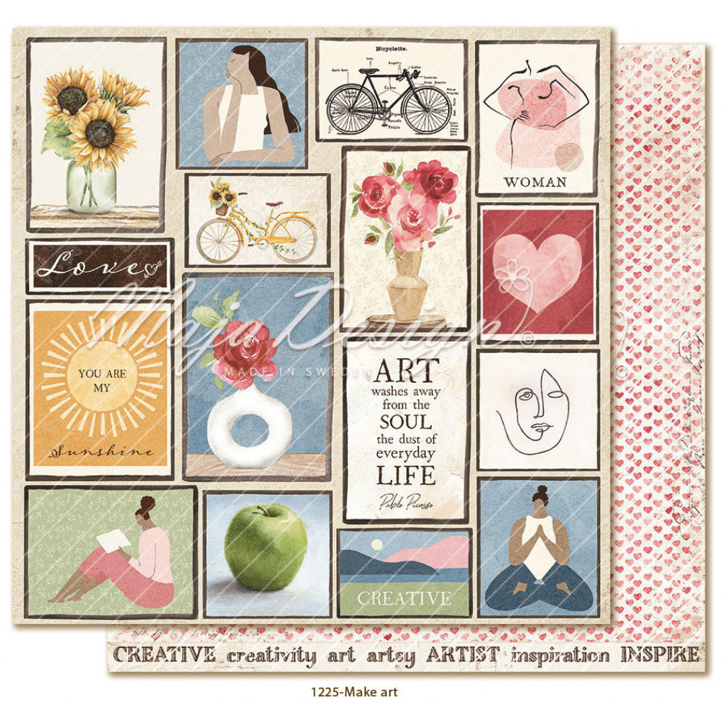 Maja Design Mønsterpapir Everyday Life - Make art 12"x12"