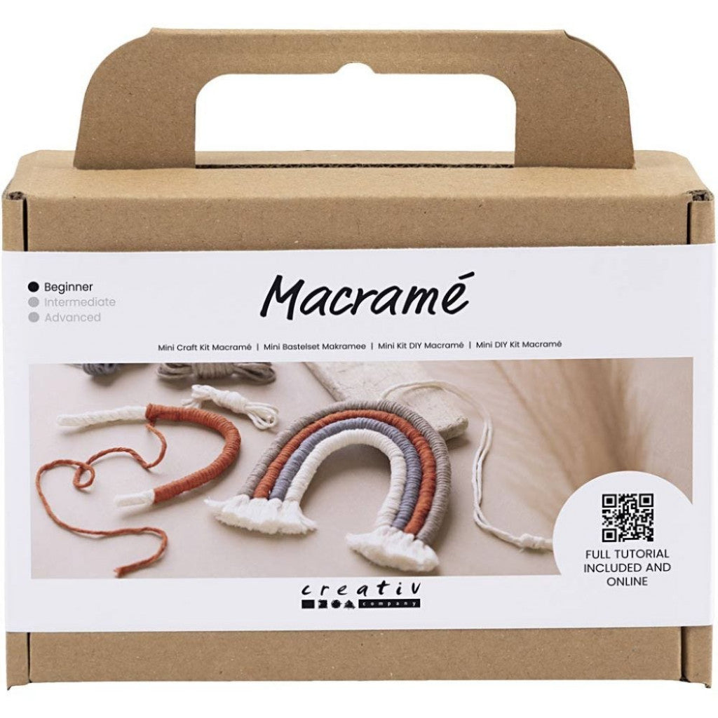 Mini DIY Kit Makramé, Regnbue