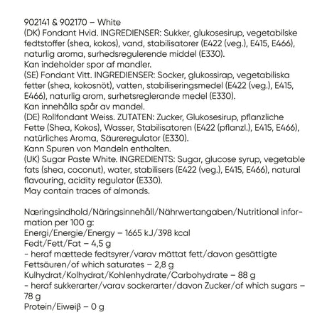 Fondant Odense 250g - Hvit