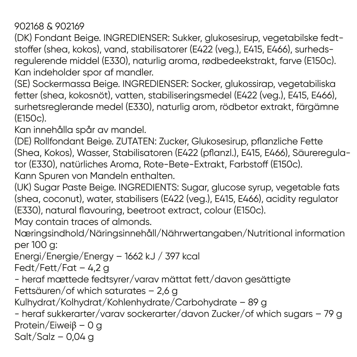 Fondant Odense 250g - Beige