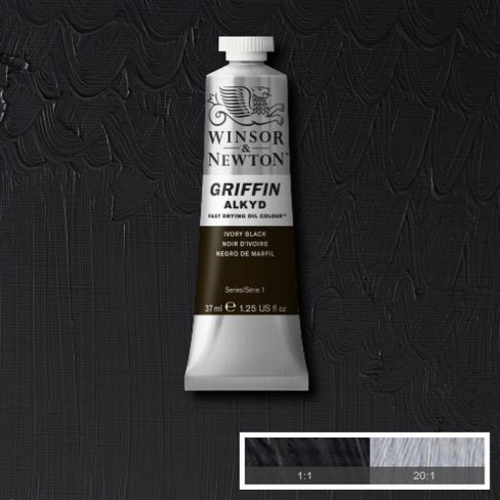 W&N - Griffin Alkyd 37ml - 331 Ivory Black