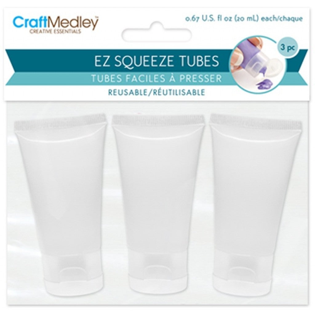 Empty EZ Squeeze Paint Tubes 20ml 3/Pkg-