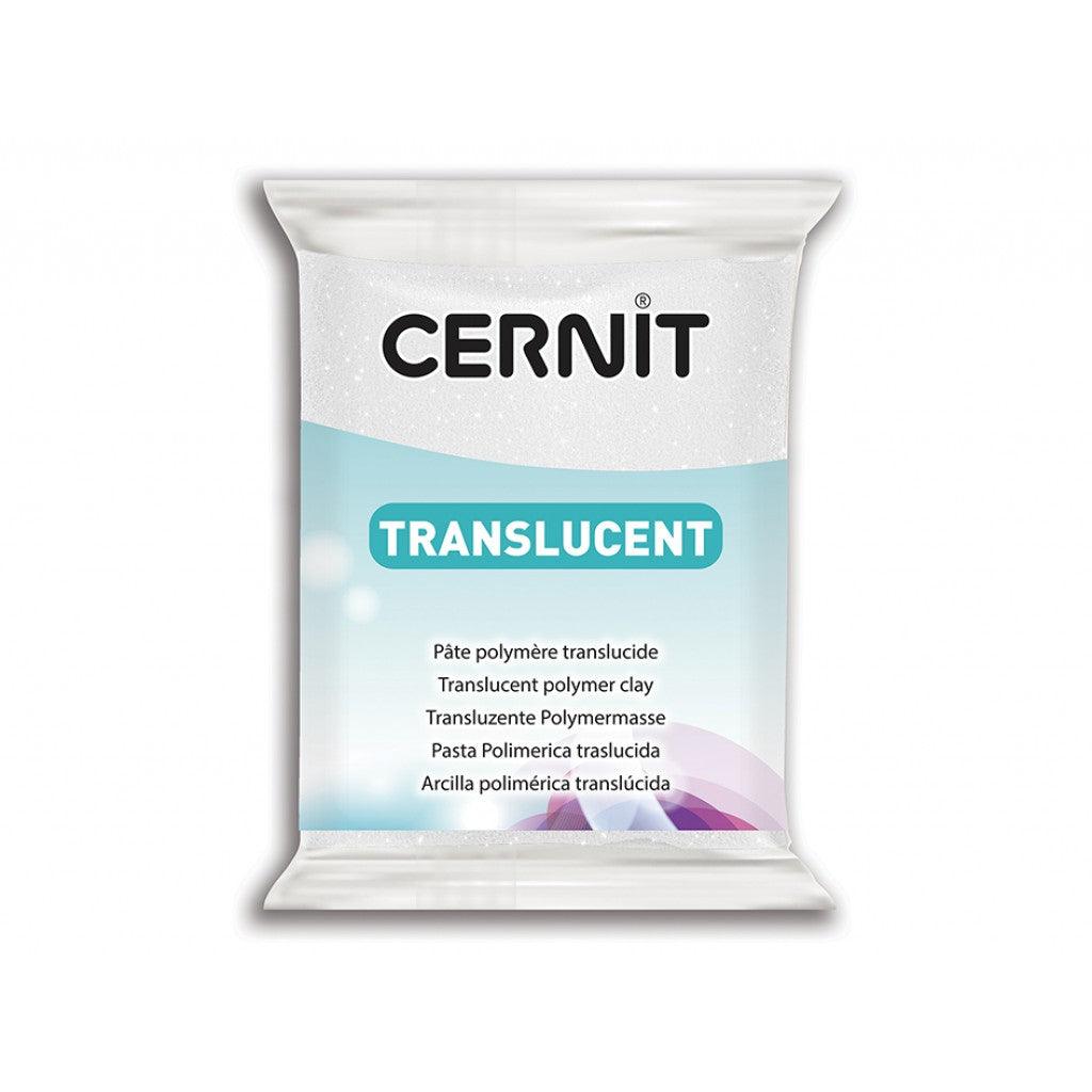 Cernit Translucent 56g - 010 Hvit glitter - HobbyHimmelen