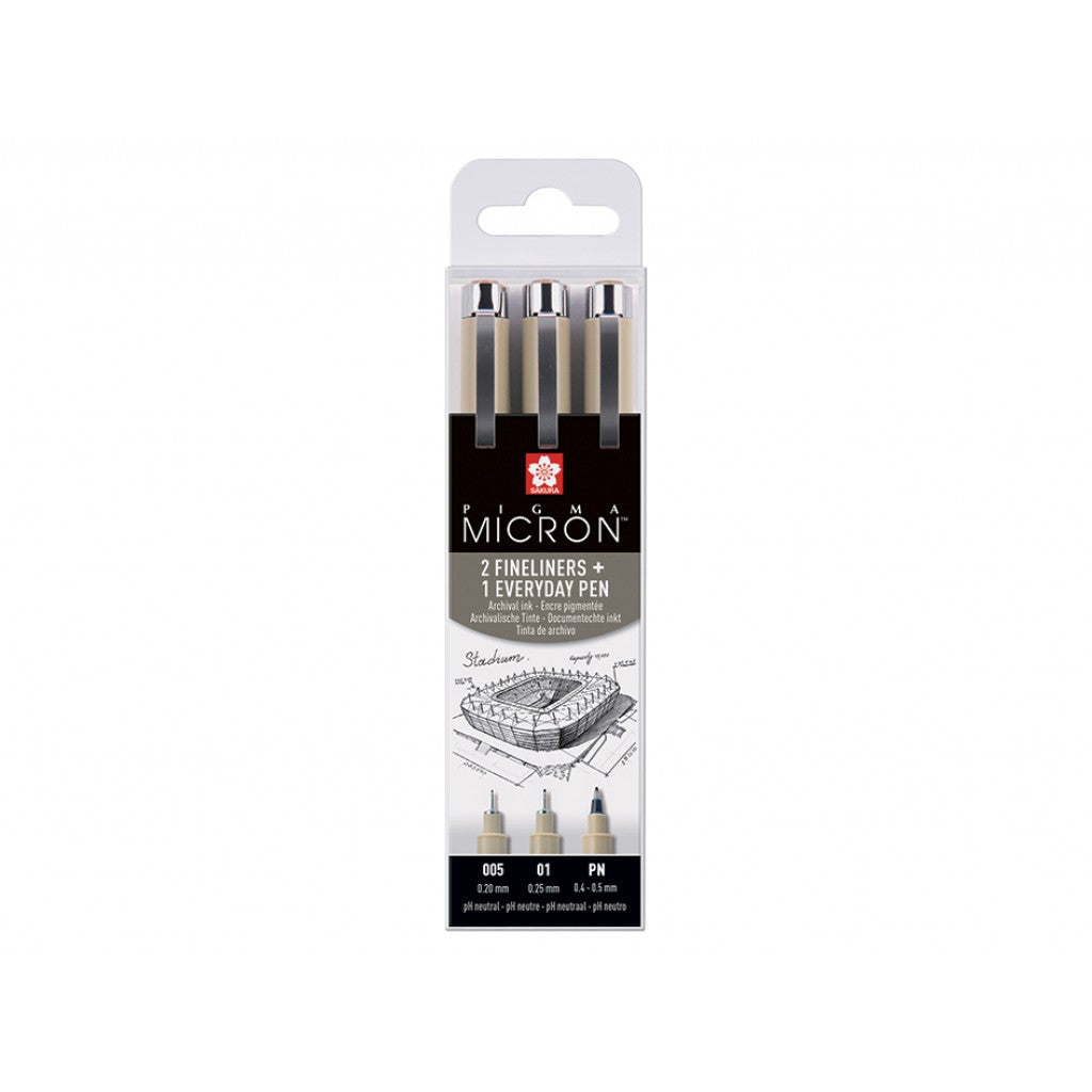 Sakura Pigma Micron Urban/Architecture Set - 3stk