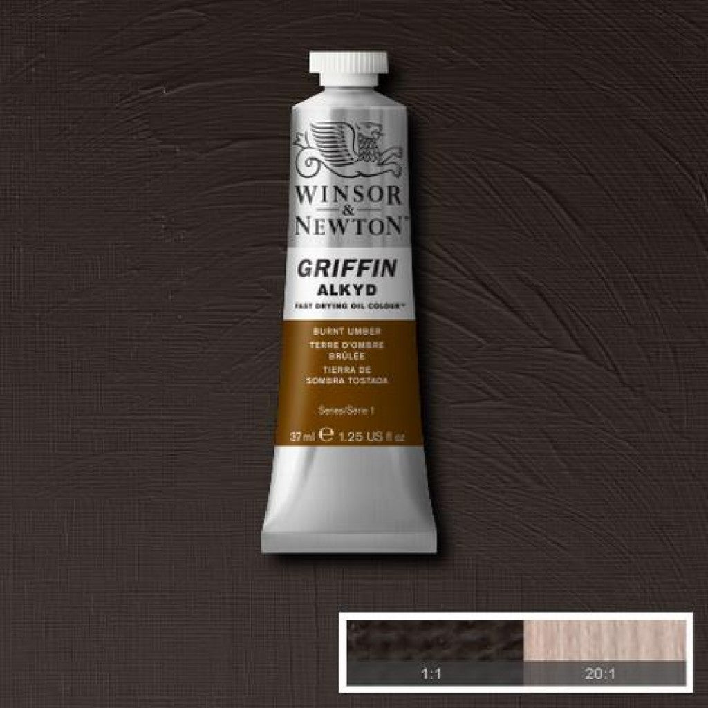 W&N - Griffin Alkyd 37ml - 076 Burnt Umber