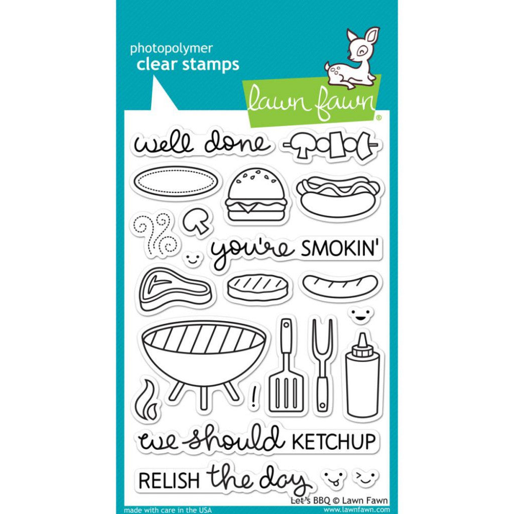 Lawn Fawn Clear Stamps 4"X6" (10X15CM) - Let's BBQ