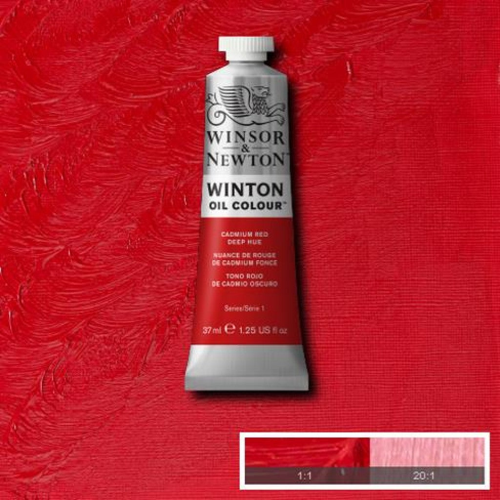 W&N - Winton Oil 37ml - 098 Cadmium Red Deep Hue
