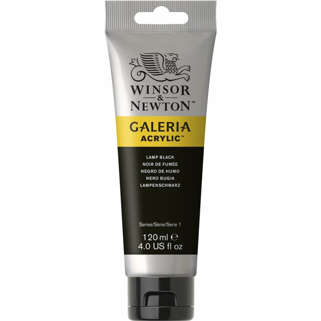 W&N - Galeria Acrylic 120ml - 337 Lamp Black