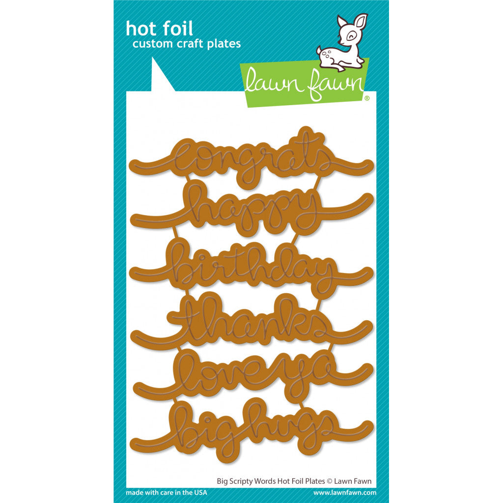 Lawn Cuts Hot Foil Plates - Big Scripty Words