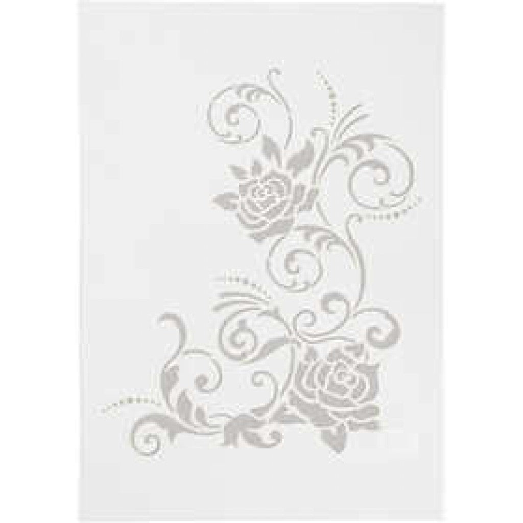 Sjablong - Filigree-blomster, A4