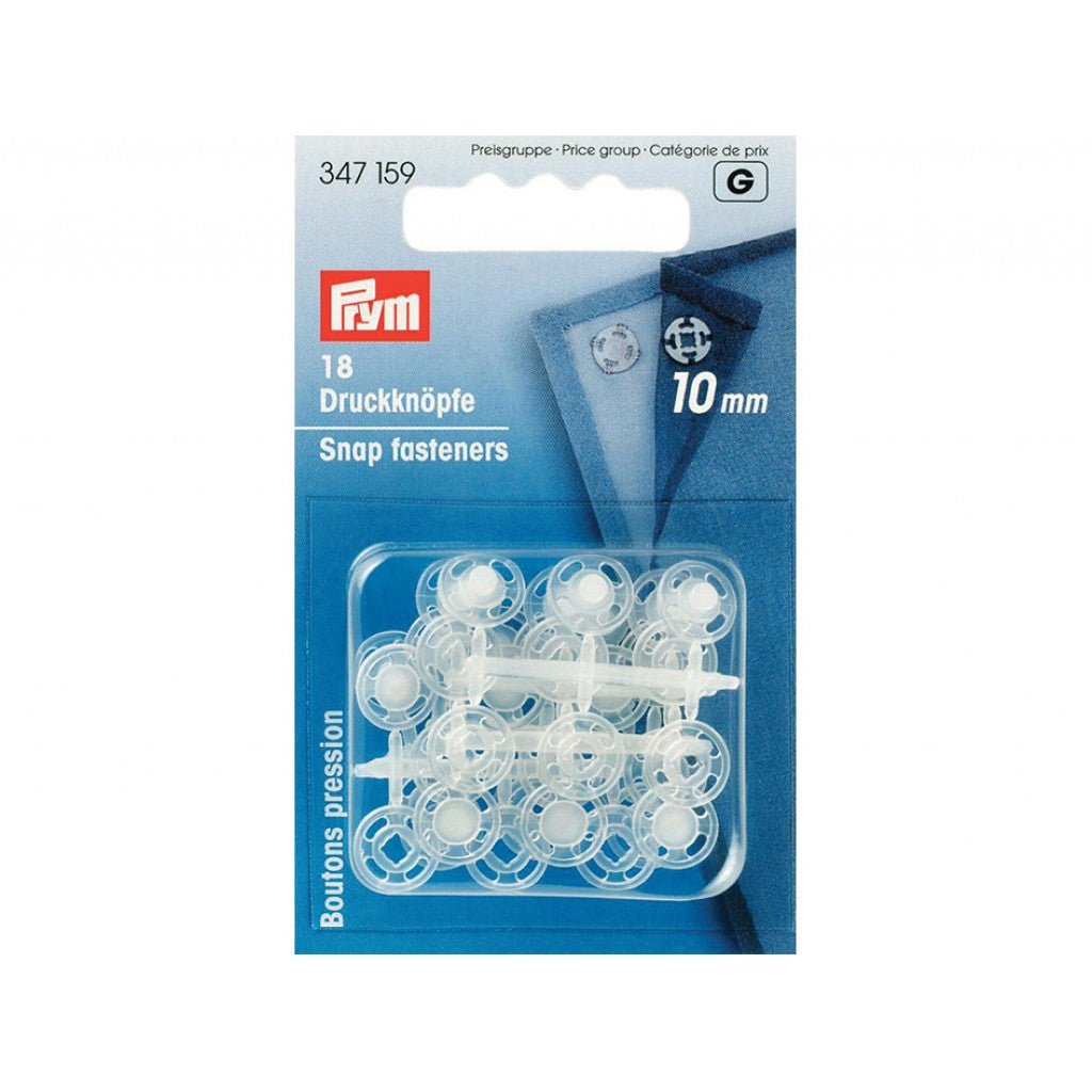 Prym Patentknapper 10mm 18 stk - Transparent