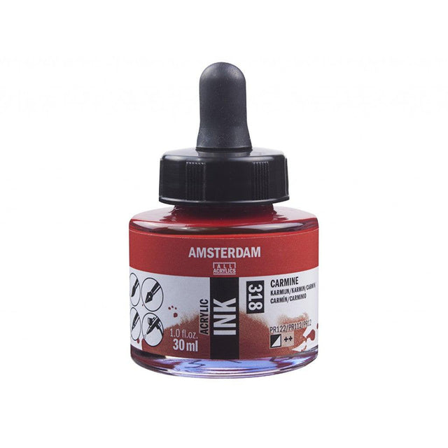 Amsterdam Ink 30ml - 318 Carmine - HobbyHimmelen