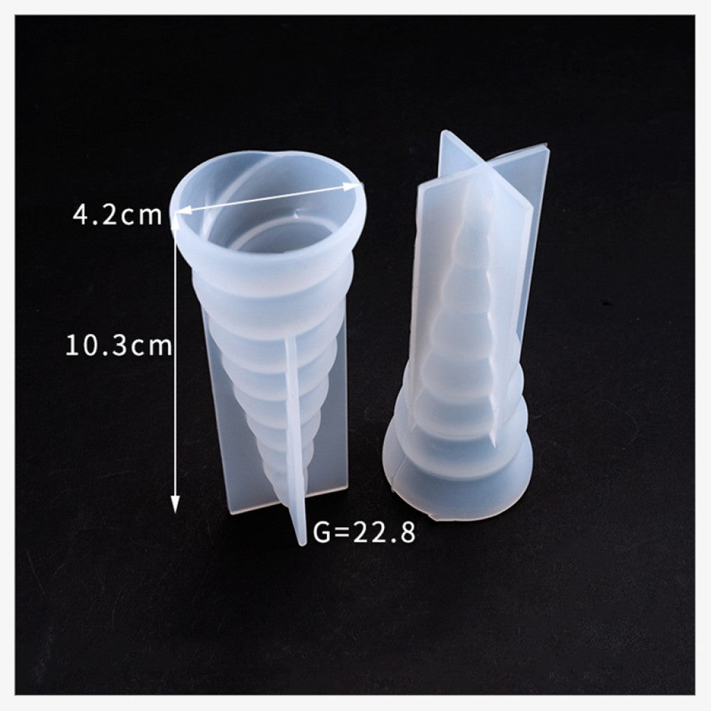 Silikonform 1 rom - Enhjørnings-horn 10cm