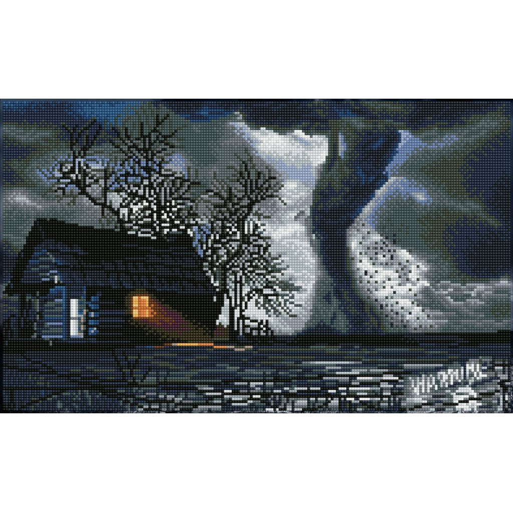 Diamantbroderi 31cm0 x 50cm - Twister med Ramme