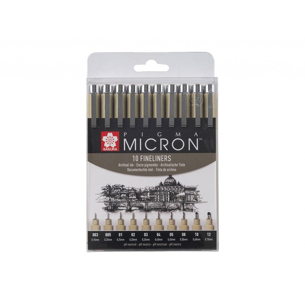 Sakura Pigma Micron Sett - #49  10stk Sort