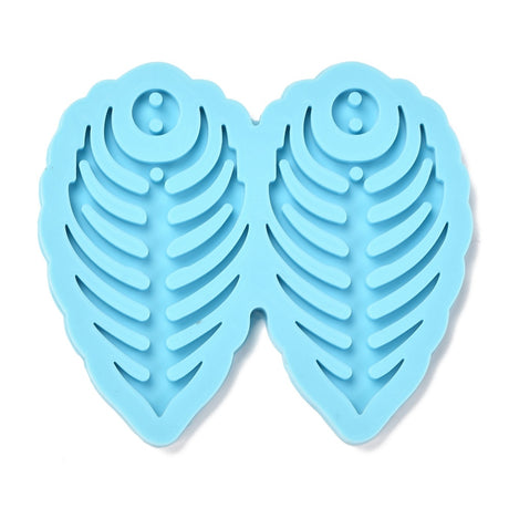 Silikonform 61x36mm, - Øredobb Fiskebein