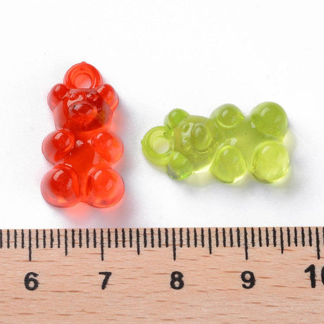 Akrylperler Gummy Bear, 20mm 30g - Transparent Fargemiks - HobbyHimmelen