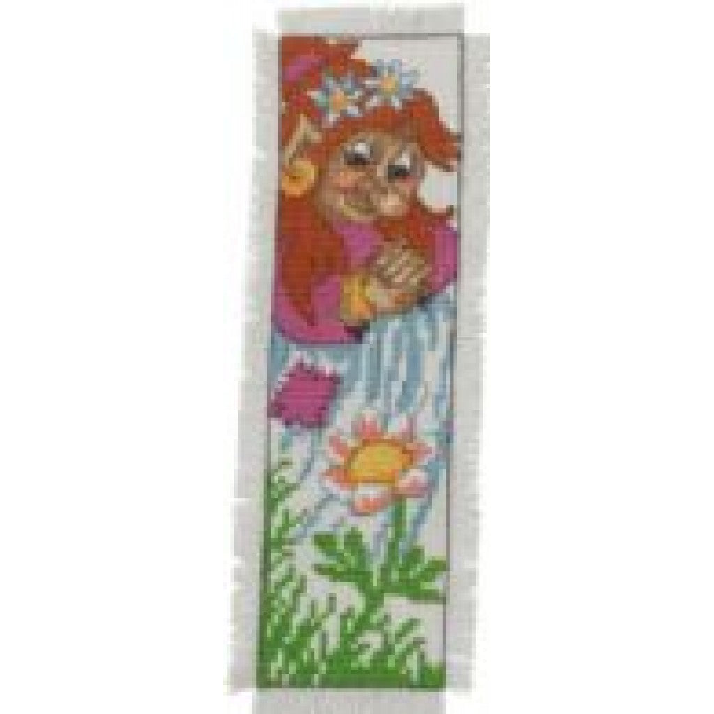 Korsstingsbroderi - Trollmor bokmerke, 7x22cm