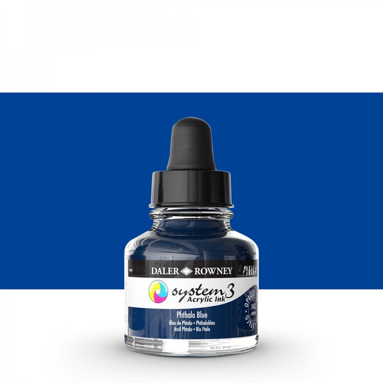 Daler Rowney - System3 Ink 29,5ml - 142 Phthalo Blue