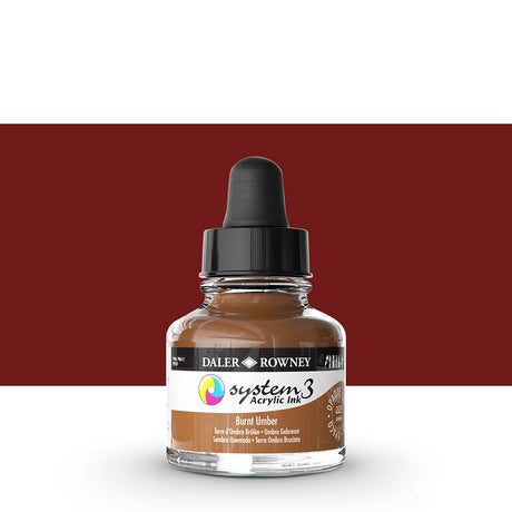 Daler Rowney - System3 Ink 29,5ml - 223 Burnt Umber